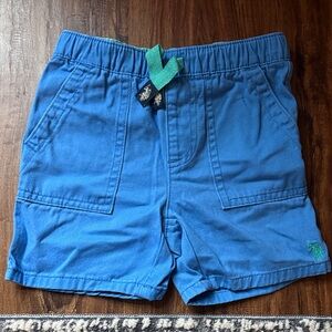 U.S. Polo Assn. Blue Kids Shorts with Green Accent